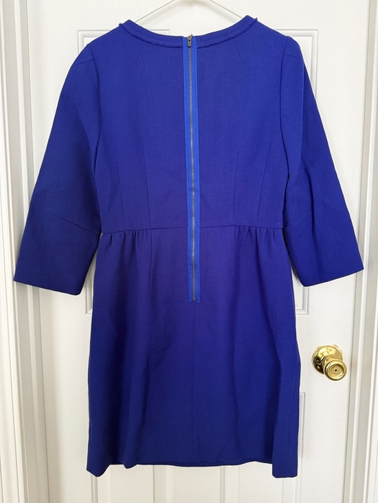 J.Crew Women’s Cobalt Royal Blue Teddie Dress Size 10 - Picture 7 of 7